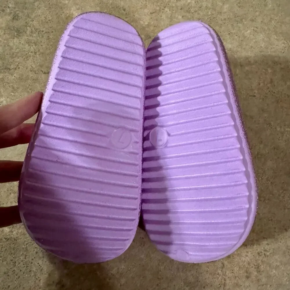 Cat & Jack Adorable, Fun, Sparkle Purple Glitter Toddler Clogs, Size 7 NWOT